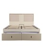 Stellar Queen Size Bed with Storage in High Gloss White Finish