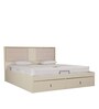 Stellar Queen Size Bed with Storage in High Gloss White Finish