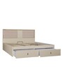 Stellar Queen Size Bed with Storage in High Gloss White Finish