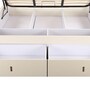 Stellar Queen Size Bed with Storage in High Gloss White Finish