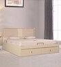 Stellar Queen Size Bed with Storage in High Gloss White Finish
