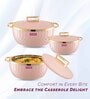 Stellar  Pink Plastic & Steel 3Pcs Insulated Thermoware Casserole