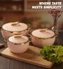 Stellar  Pink Plastic & Steel 3Pcs Insulated Thermoware Casserole