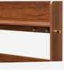 Stellar Fluted Glass Crokery Unit With Automatic LED light & Adjustable Shelf In Teak Brown