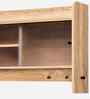 Stellar Fluted Glass Crokery Unit With Automatic LED light & Adjustable Shelf In Oak In Oak finish
