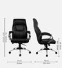 Stellar Leatherette Executive Chair in Black Colour