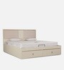 Stellar Queen Size Bed with Storage in High Gloss White Finish