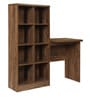 Stellar Study Desk With Bookshelf & Stool in Walnut Colour