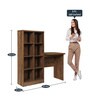 Stellar Study Desk With Bookshelf & Stool in Walnut Colour