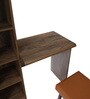 Stellar Study Desk With Bookshelf & Stool in Walnut Colour