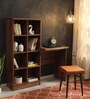 Stellar Study Desk With Bookshelf & Stool in Walnut Colour
