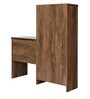 Stellar Study Desk With Bookshelf & Stool in Walnut Colour