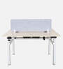 Stellar Work Station in White Finish With Adjustable Height