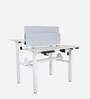 Stellar Work Station in White Finish With Adjustable Height