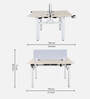 Stellar Work Station in White Finish With Adjustable Height