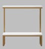 Stellin C Shaped Table in White & Golden Finish