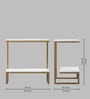 Stellin C Shaped Table in White & Golden Finish