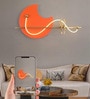 Stello Artistic LED Wall Light with Abstract Figures and Orange Moon Design