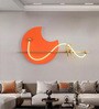 Stello Artistic LED Wall Light with Abstract Figures and Orange Moon Design