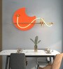 Stello Artistic LED Wall Light with Abstract Figures and Orange Moon Design