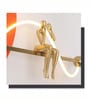 Stello Artistic LED Wall Light with Abstract Figures and Orange Moon Design