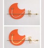 Stello Artistic LED Wall Light with Abstract Figures and Orange Moon Design