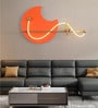 Stello Artistic LED Wall Light with Abstract Figures and Orange Moon Design