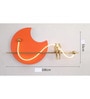 Stello Artistic LED Wall Light with Abstract Figures and Orange Moon Design