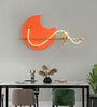 Stello Artistic LED Wall Light with Abstract Figures and Orange Moon Design