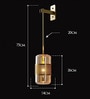 Stello Contemporary Wall Light   Gold Finish with Amber Glass Shade