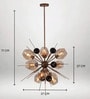 Stello Cosmic Burst Chandelier   Smoked Glass & Gold Finish