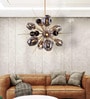 Stello Cosmic Burst Chandelier   Smoked Glass & Gold Finish