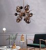 Stello Cosmic Burst Chandelier   Smoked Glass & Gold Finish