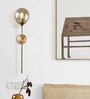 Stello Crystal Globe Wall Light   Gold Finish with Amber Glass Shade