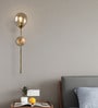 Stello Crystal Globe Wall Light   Gold Finish with Amber Glass Shade