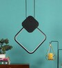 Stello GeoGlow Pendant Light   Modern Black Frame with Integrated LED