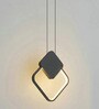 Stello GeoGlow Pendant Light   Modern Black Frame with Integrated LED