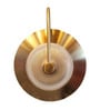 Stello Golden Halo Wall Light with Clear Textured Glass Accent