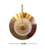 Stello Golden Halo Wall Light with Clear Textured Glass Accent