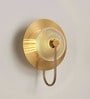 Stello Golden Halo Wall Light with Clear Textured Glass Accent