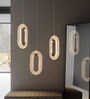 Stello Halo Pendant Light   Textured Oval Loop in Gold Finish