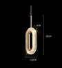 Stello Halo Pendant Light   Textured Oval Loop in Gold Finish