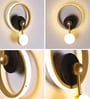 Stello Halo Ring LED Wall Light with Gold Accents