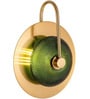 Stello Luxe Halo Wall Light with Textured Green Glass and Gold Finish