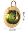 Stello Luxe Halo Wall Light with Textured Green Glass and Gold Finish