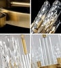Stello Luxe Radiance Chandelier   Gold Frame with Textured Crystal Shades