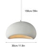 Stello Minimalist Dome Pendant Light in Textured White Finish