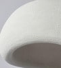 Stello Minimalist Dome Pendant Light in Textured White Finish
