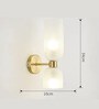 Stello Minimalist Double Glass Wall Sconce with Gold Finish