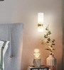 Stello Minimalist Double Glass Wall Sconce with Gold Finish
